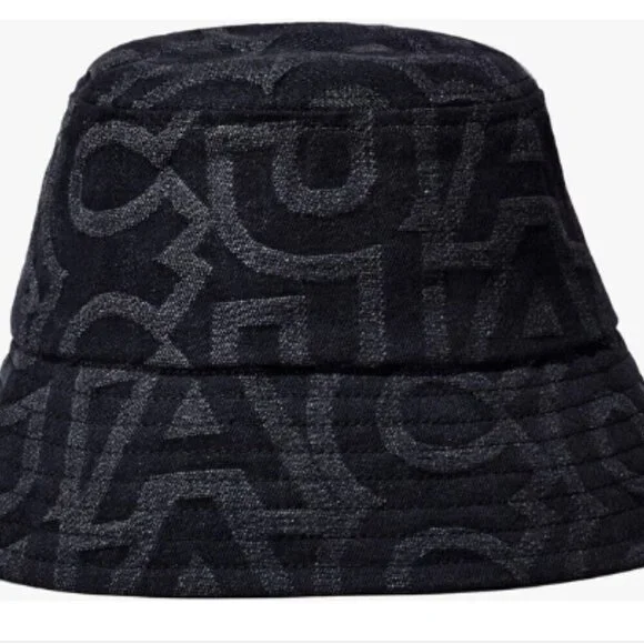 NEW! NWT! Marc Jacobs TheMonogram Bucket Hat -Black Denim Unisex - Picture 6 of 7